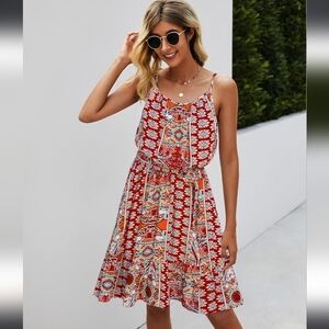 Bohemian Red Sundress